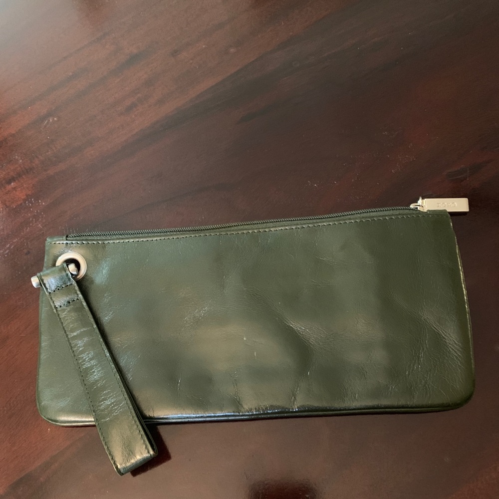 Hobo International hunter green clutch/wristlet